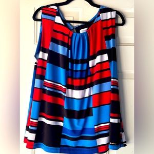 Calvin Klein plus size sleeveless geometric print top 3X
